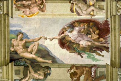 एडम का निर्माण द्वारा Michelangelo Buonarroti